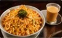 Biryani with a glass of tea